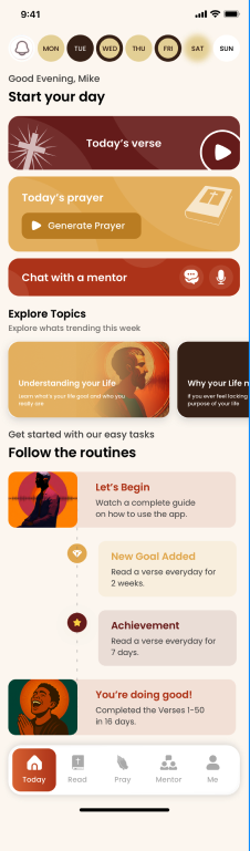 Chosen Portion start your day screen